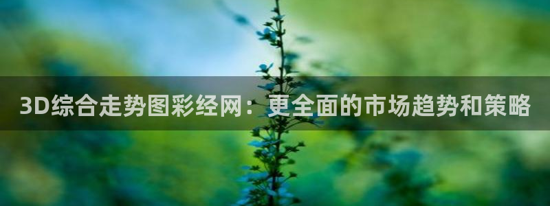 7790必发集团2体育：3D综合走势图彩经网：更全面的市场趋势和策略